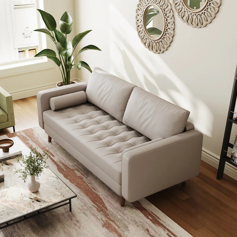 Bridgeview 70" Vegan Leather Square Arm Sofa