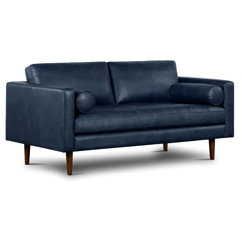 Bismarck 72'' Full-Grain Genuine Italian Leather Sofa