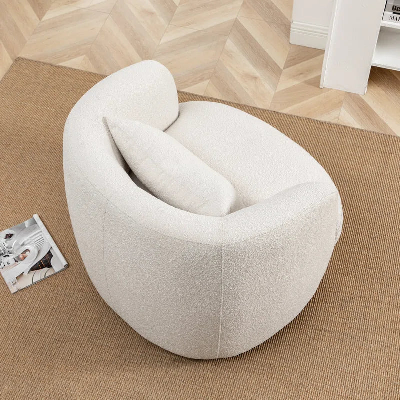 Sydney 34" Wide Boucle Upholstered Swivel Armchair