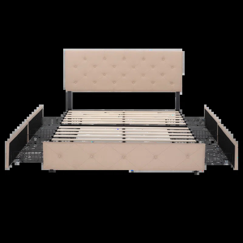 Upholstered Platform Storage Bed