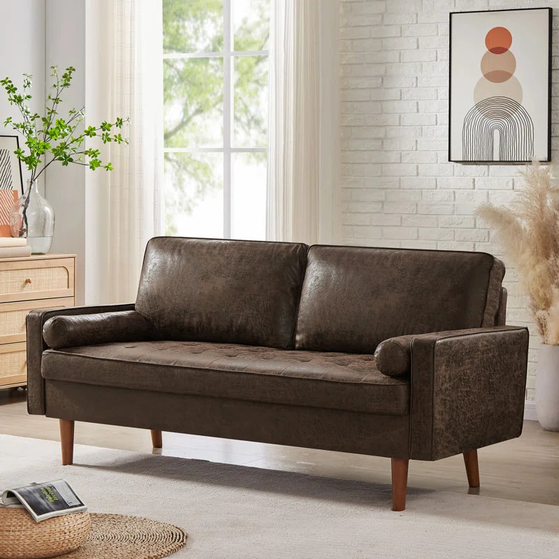 Shirlene 68.9'' Vegan Leather Loveseat