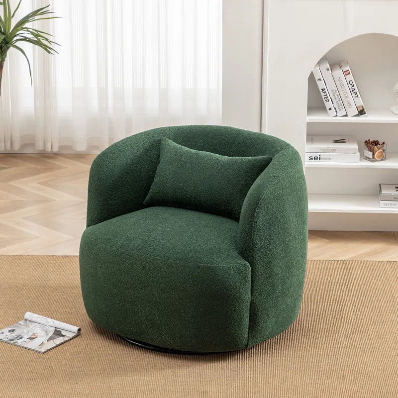 Sydney 34" Wide Boucle Upholstered Swivel Armchair