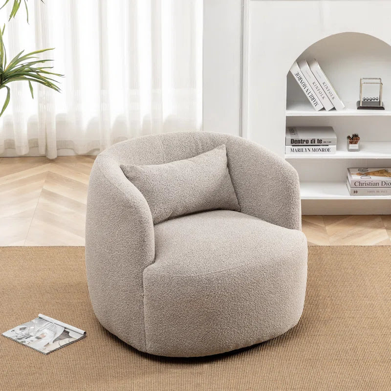 Sydney 34" Wide Boucle Upholstered Swivel Armchair