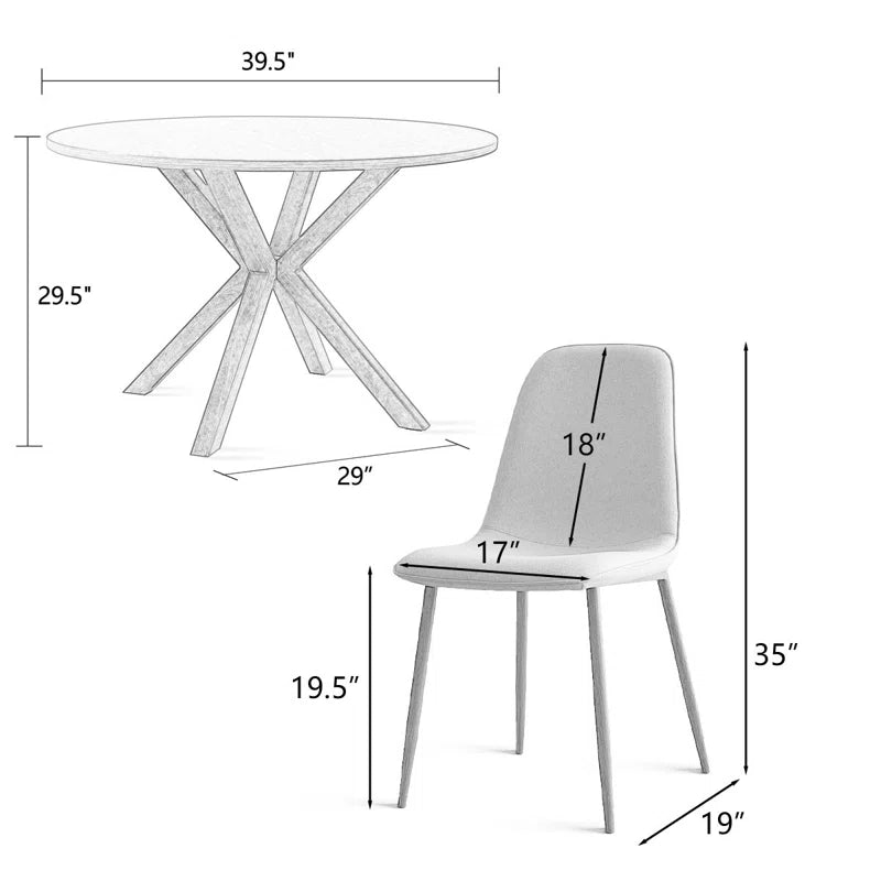 Folmar 5 - Piece Pedestal Dining Set