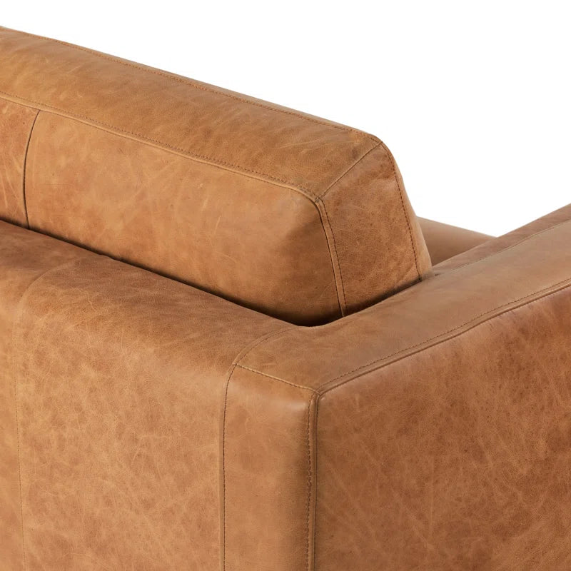 Bismarck 72'' Full-Grain Genuine Italian Leather Sofa