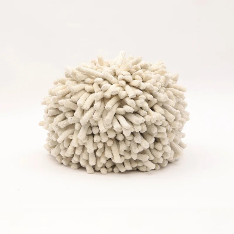 Expobazaar Clayford Handmade round Pouf Foot Stool with Tassel Detailing - Luxe Lounge Collection