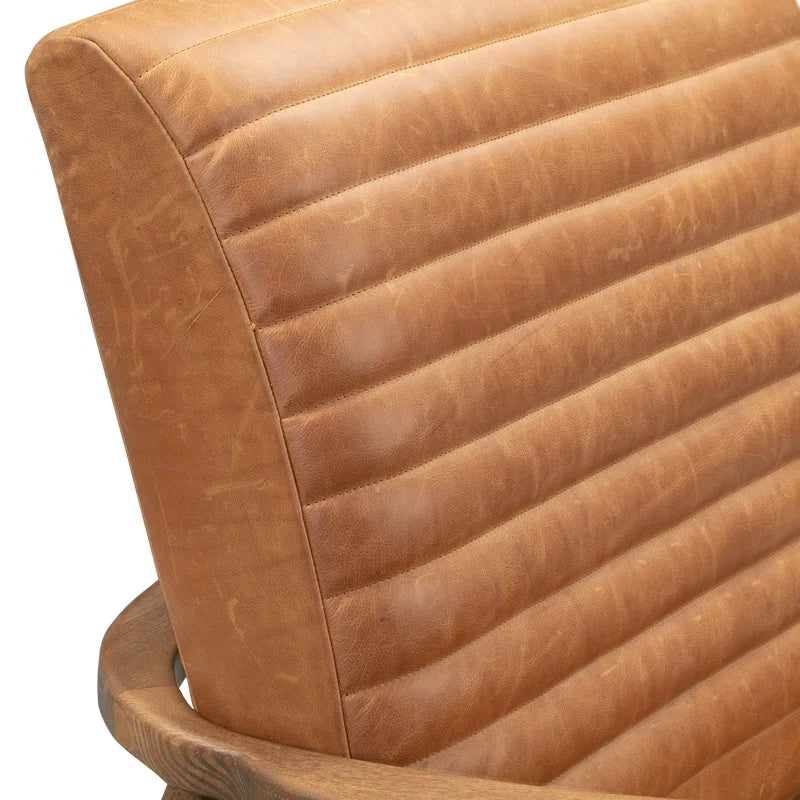 Cedarburg Full-Grain Genuine Italian Leather Armchair