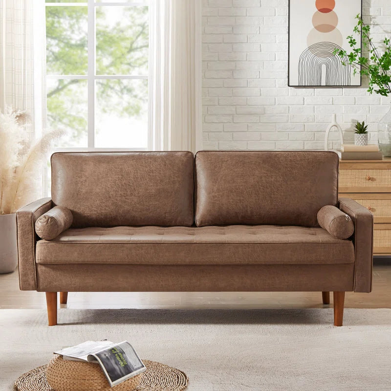 Shirlene 68.9'' Vegan Leather Loveseat