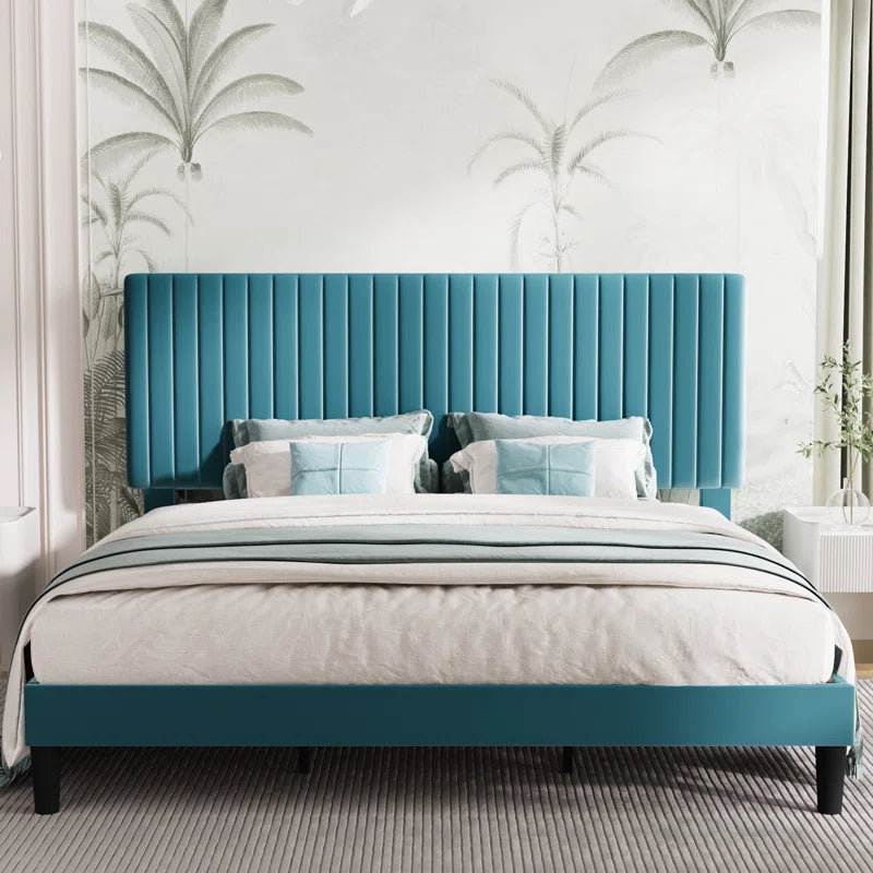 Dunphy Upholstered Platform Bed with Adjustable Headboard