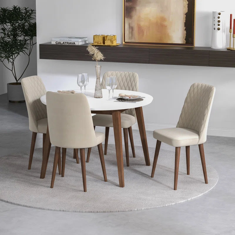 Carstarphen 5 - Piece Solid Wood Dining Set