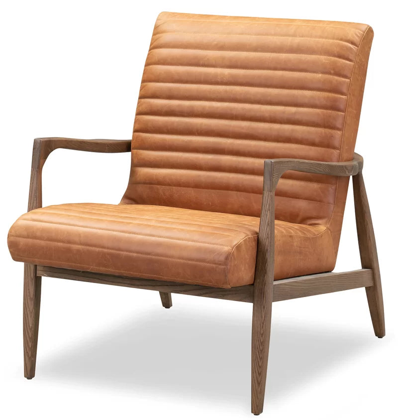 Cedarburg Full-Grain Genuine Italian Leather Armchair