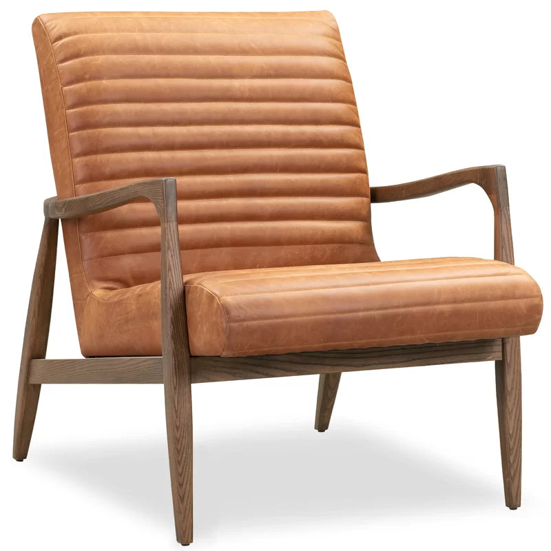 Cedarburg Full-Grain Genuine Italian Leather Armchair