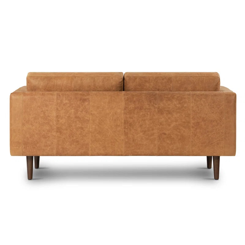 Bismarck 72'' Full-Grain Genuine Italian Leather Sofa