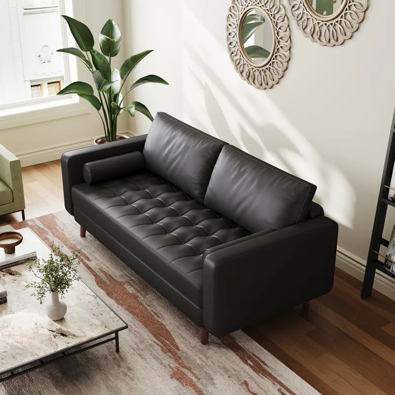 Bridgeview 70" Vegan Leather Square Arm Sofa