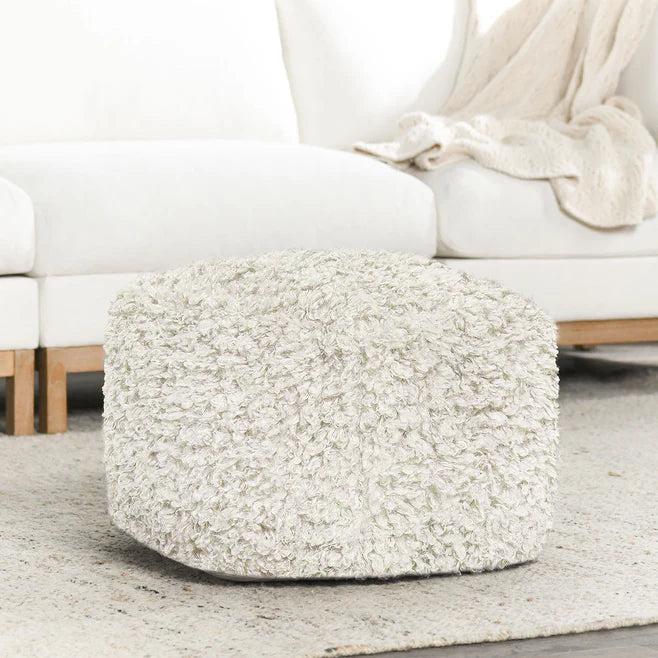 Carters Ivory Pouf 18x18x14