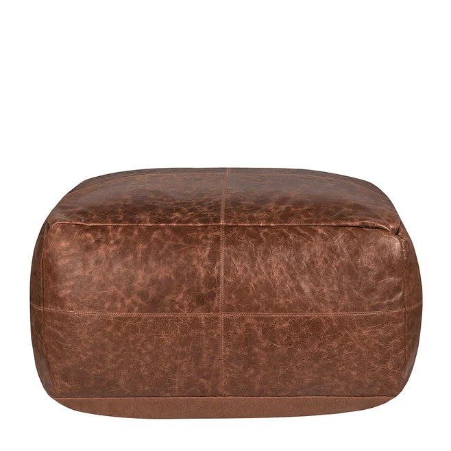 Leather Pouf