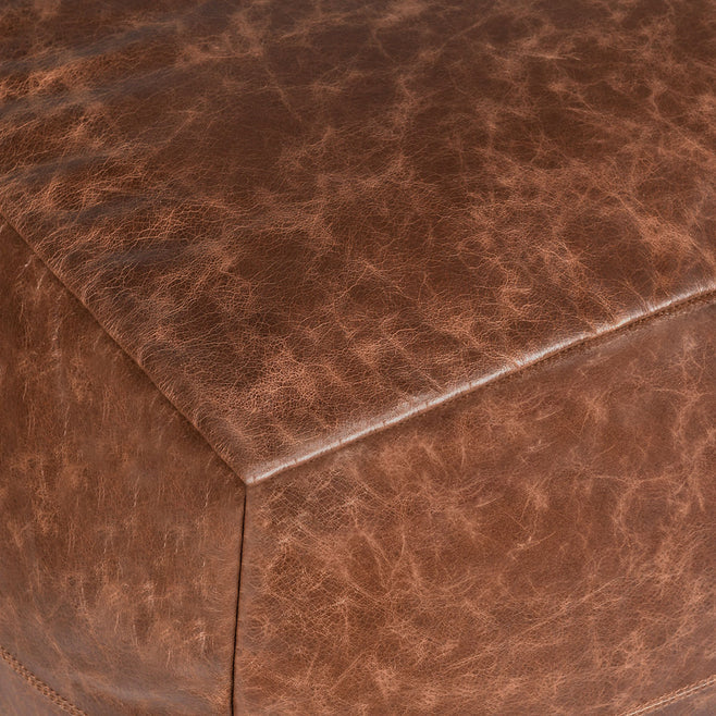 Leather Pouf