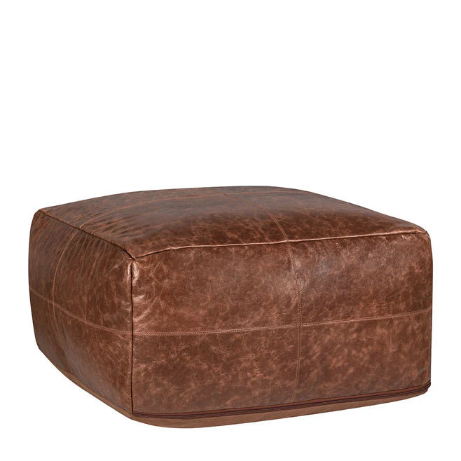 Leather Pouf